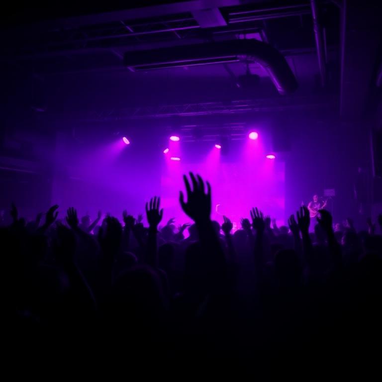 Evento underground com público vibrante